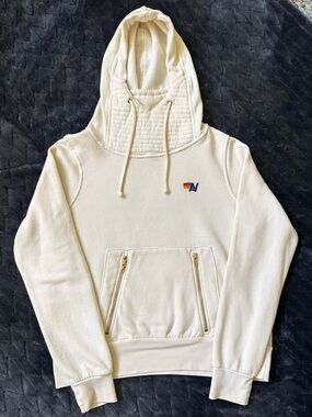 AVIATOR NATION Cream Ninja Hoodie size Small